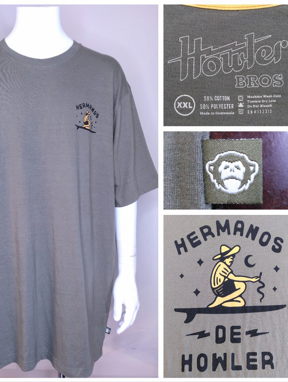 HOWLER BROTHERS T Shirt XXL Hermanos LIMITED EDITION Graphic Tee 2XL Outdoor USA